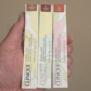 Clinique Chubby Stick Lip Balm Trio Brand New Never Used.